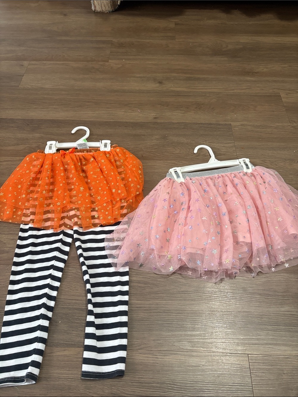 Girls' Pink Tulle Skirt with Sparkle Stars